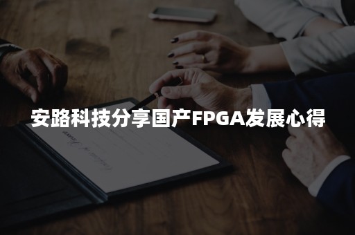 安路科技分享国产FPGA发展心得