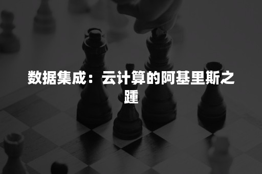 数据集成：云计算的阿基里斯之踵