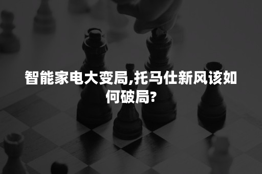 智能家电大变局,托马仕新风该如何破局?