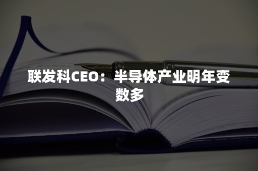 联发科CEO：半导体产业明年变数多