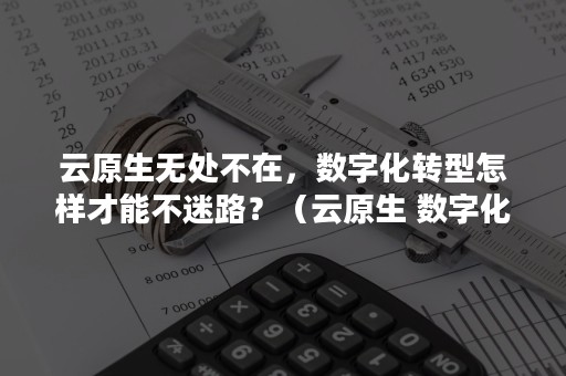 云原生无处不在，数字化转型怎样才能不迷路？（云原生 数字化转型）