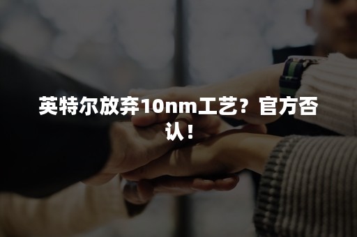英特尔放弃10nm工艺？官方否认！