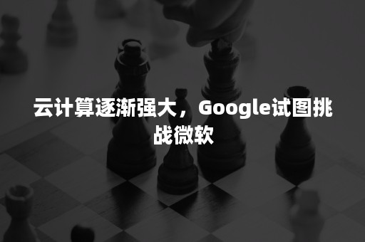 云计算逐渐强大，Google试图挑战微软