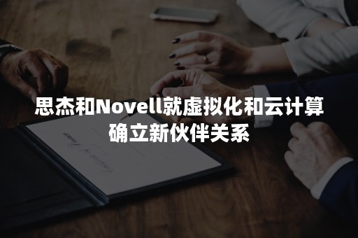 思杰和Novell就虚拟化和云计算确立新伙伴关系