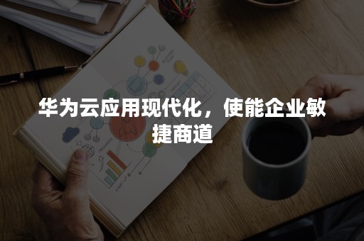 华为云应用现代化，使能企业敏捷商道