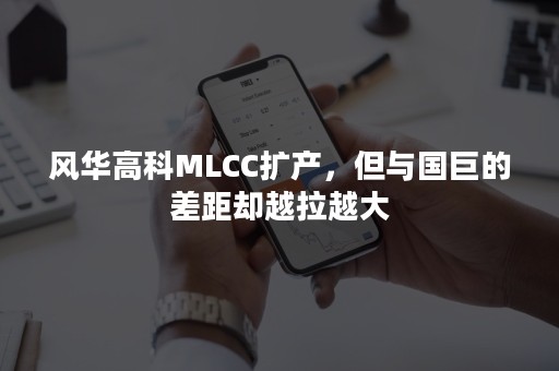 风华高科MLCC扩产，但与国巨的差距却越拉越大