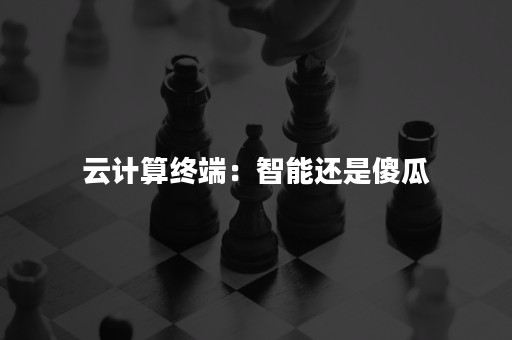 云计算终端：智能还是傻瓜