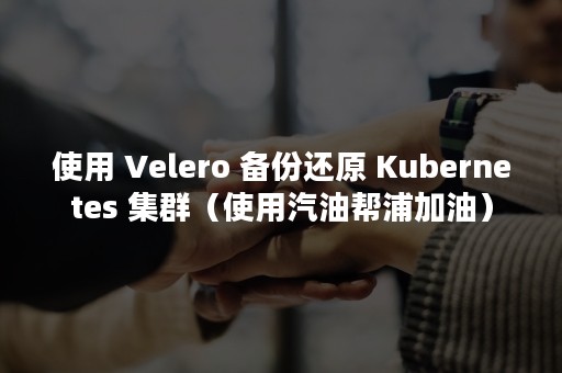 使用 Velero 备份还原 Kubernetes 集群（使用汽油帮浦加油）