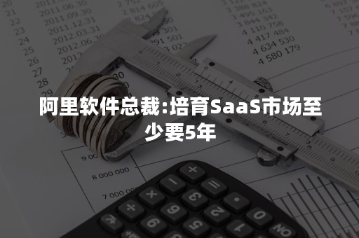 阿里软件总裁:培育SaaS市场至少要5年