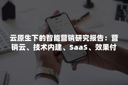 云原生下的智能营销研究报告：营销云、技术内建、SaaS、效果付费、技术外溢将成为实践新模式