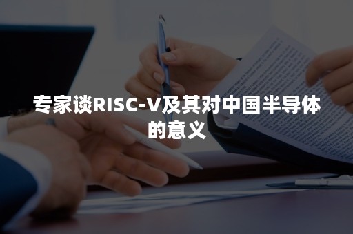 专家谈RISC-V及其对中国半导体的意义