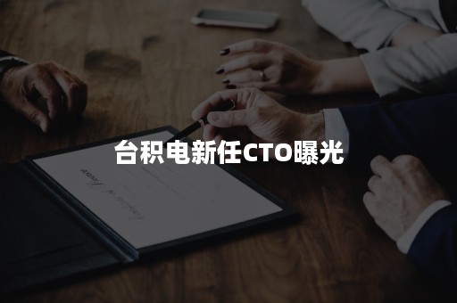 台积电新任CTO曝光