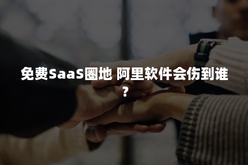 免费SaaS圈地 阿里软件会伤到谁？