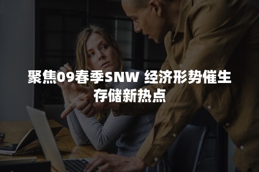 聚焦09春季SNW 经济形势催生存储新热点