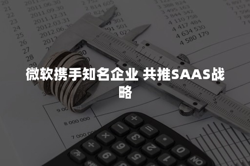 微软携手知名企业 共推SAAS战略