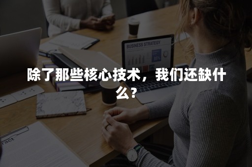 除了那些核心技术，我们还缺什么？