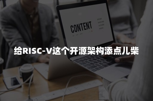 给RISC-V这个开源架构添点儿柴