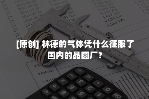 [原创] 林德的气体凭什么征服了国内的晶圆厂？