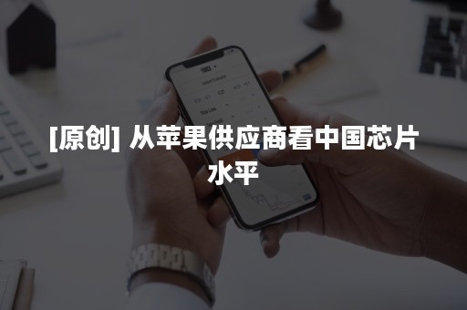 [原创] 从苹果供应商看中国芯片水平