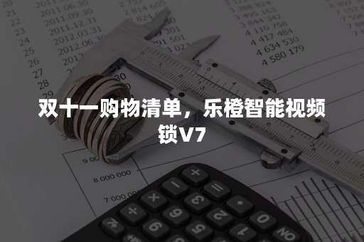 双十一购物清单，乐橙智能视频锁V7