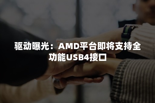 驱动曝光：AMD平台即将支持全功能USB4接口