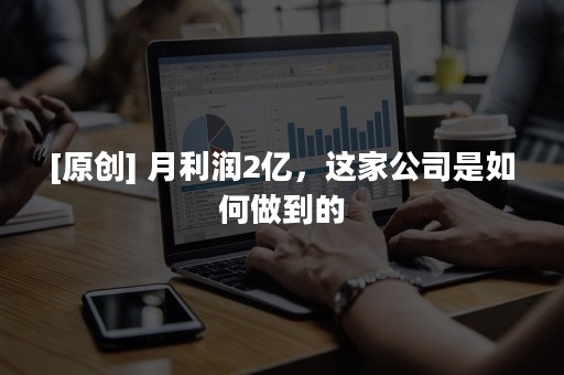 [原创] 月利润2亿，这家公司是如何做到的