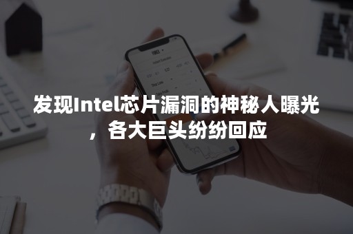 发现Intel芯片漏洞的神秘人曝光，各大巨头纷纷回应