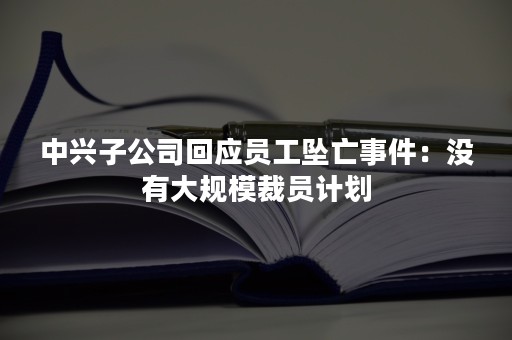 中兴子公司回应员工坠亡事件：没有大规模裁员计划