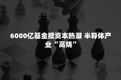 6000亿基金掀资本热潮 半导体产业“高烧”