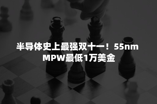 半导体史上最强双十一！55nm MPW最低1万美金