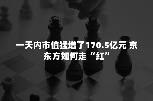 一天内市值猛增了170.5亿元 京东方如何走“红”