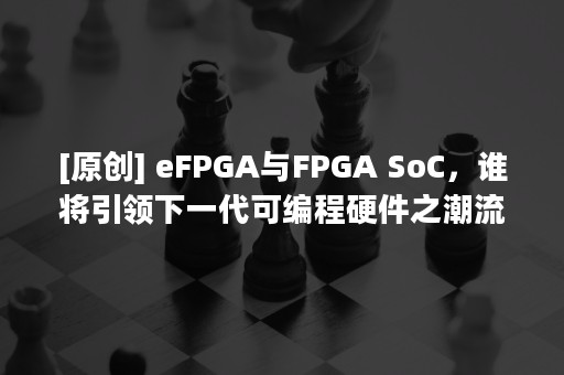 [原创] eFPGA与FPGA SoC，谁将引领下一代可编程硬件之潮流？