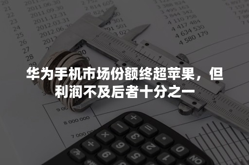 华为手机市场份额终超苹果，但利润不及后者十分之一