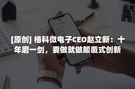 [原创] 格科微电子CEO赵立新：十年磨一剑，要做就做颠覆式创新 | 摩尔领袖志