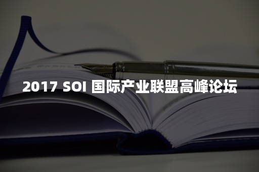 2017 SOI 国际产业联盟高峰论坛