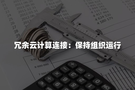 冗余云计算连接：保持组织运行