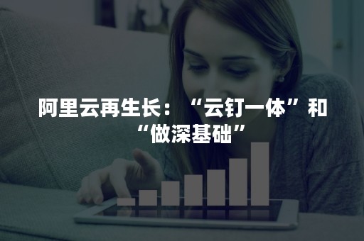 阿里云再生长：“云钉一体”和“做深基础”