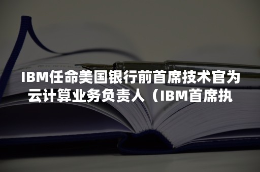 IBM任命美国银行前首席技术官为云计算业务负责人（IBM首席执行官）