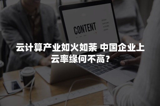 云计算产业如火如荼 中国企业上云率缘何不高？