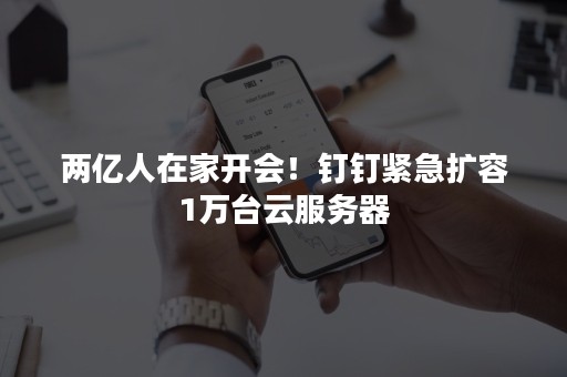 两亿人在家开会！钉钉紧急扩容1万台云服务器