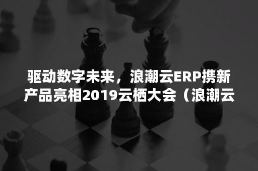 驱动数字未来，浪潮云ERP携新产品亮相2019云栖大会（浪潮云ERP）