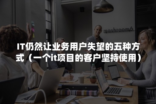 IT仍然让业务用户失望的五种方式（一个it项目的客户坚持使用）