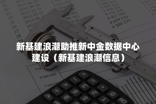 新基建浪潮助推新中金数据中心建设（新基建浪潮信息）