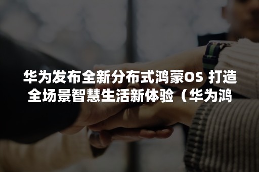 华为发布全新分布式鸿蒙OS 打造全场景智慧生活新体验（华为鸿蒙发布会图文）