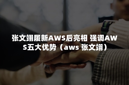 张文翊履新AWS后亮相 强调AWS五大优势（aws 张文翊）
