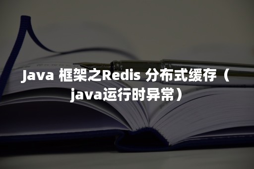 Java 框架之Redis 分布式缓存（java运行时异常）