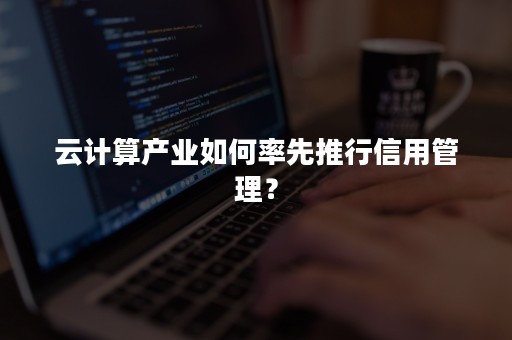 云计算产业如何率先推行信用管理？