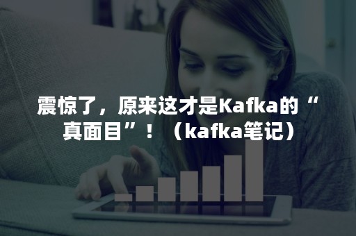 震惊了，原来这才是Kafka的“真面目”！（kafka笔记）