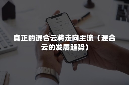 真正的混合云将走向主流（混合云的发展趋势）