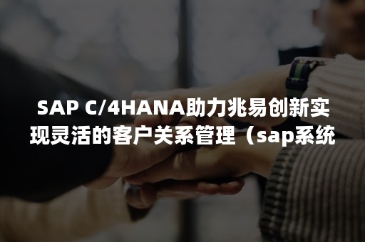 SAP C/4HANA助力兆易创新实现灵活的客户关系管理（sap系统操作流程）